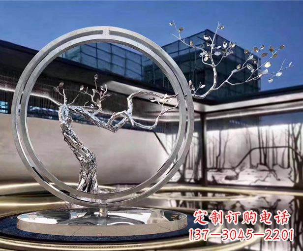 绵阳不锈钢圆环景观雕塑给城市带来活力与美感