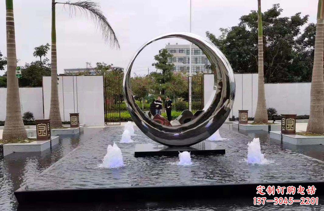 绵阳圆环景观喷泉雕塑视觉与声音的完美结合