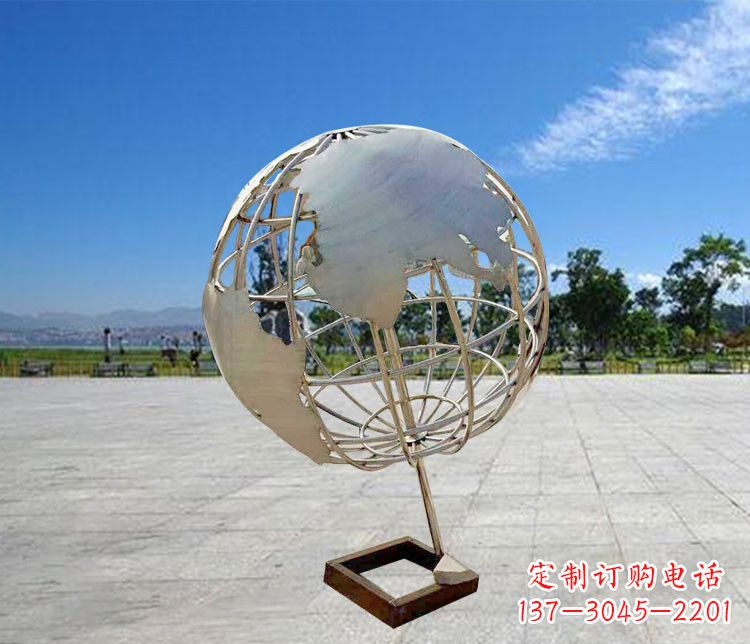 绵阳神奇的不锈钢地球仪雕塑