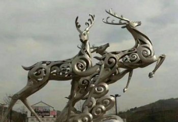 绵阳梅花鹿雕塑——祥云梅花鹿广场的标志