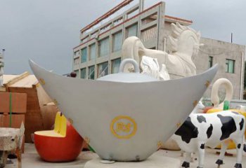 绵阳不锈钢元宝雕塑精美而珍贵