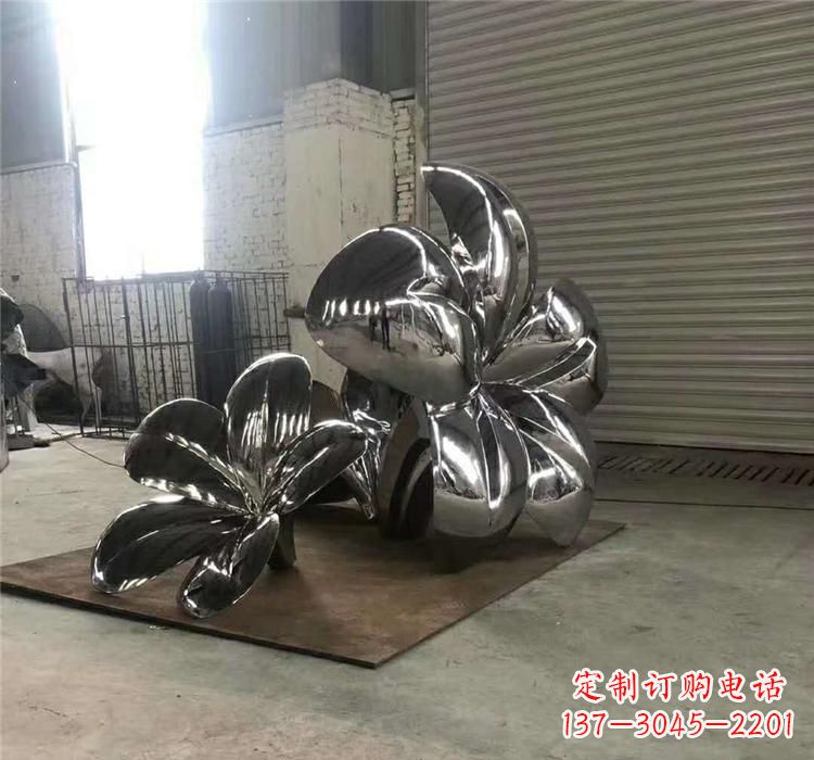 绵阳不锈钢植物镜面荷花雕塑——艺术的精美结晶