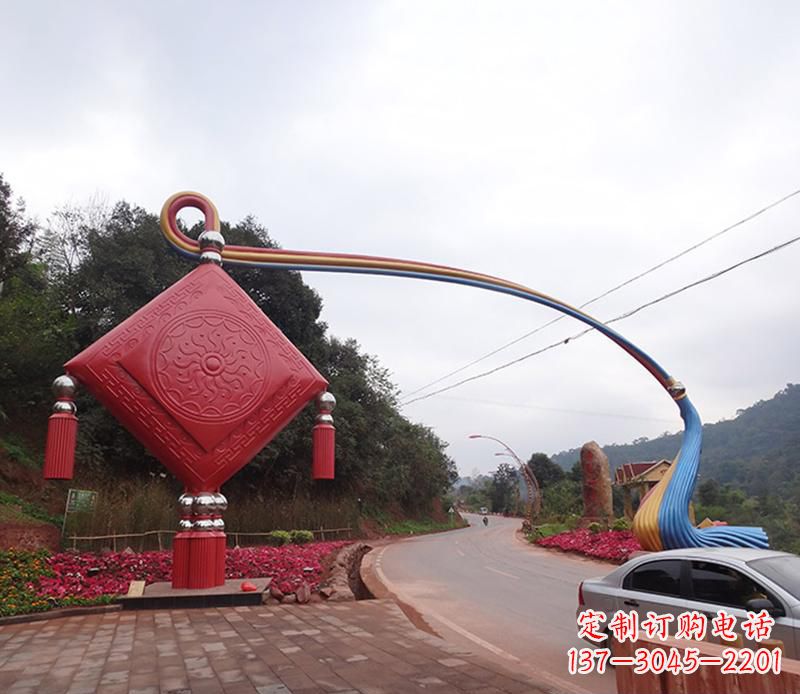 绵阳不锈钢拱门雕塑精致的现代艺术