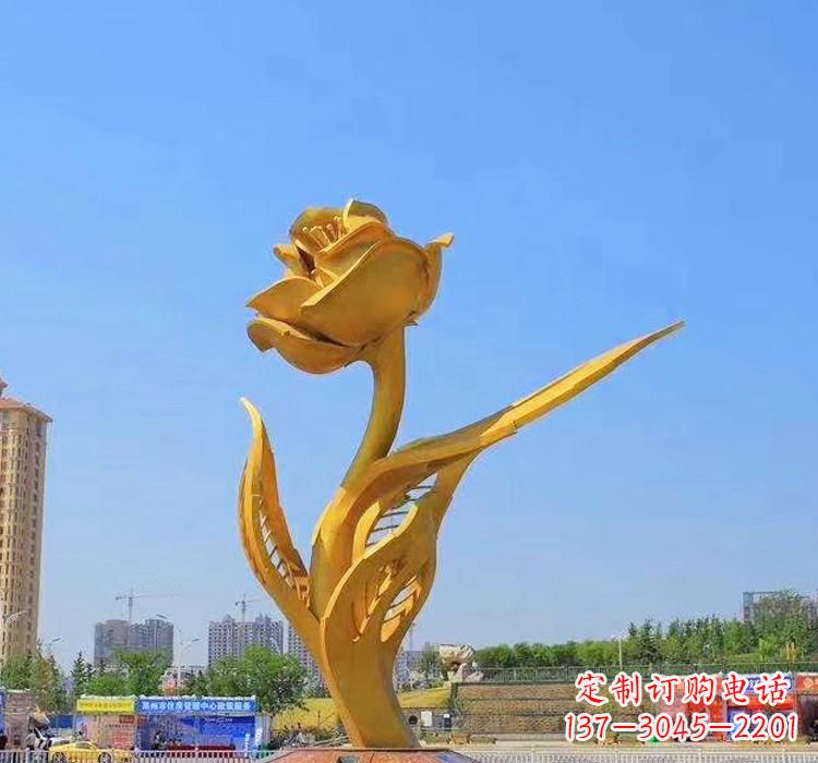 绵阳精美不锈钢紫荆花雕塑