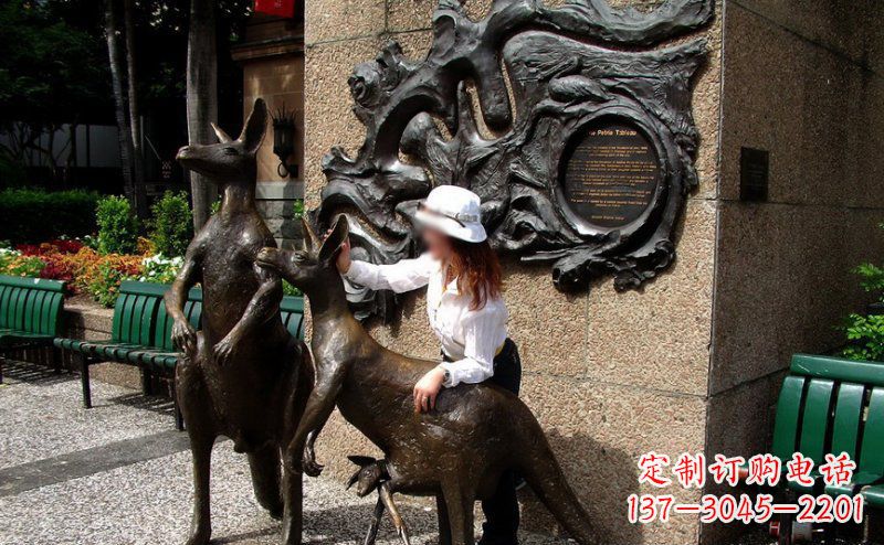 绵阳袋鼠雕塑——装点步行街的美丽风景