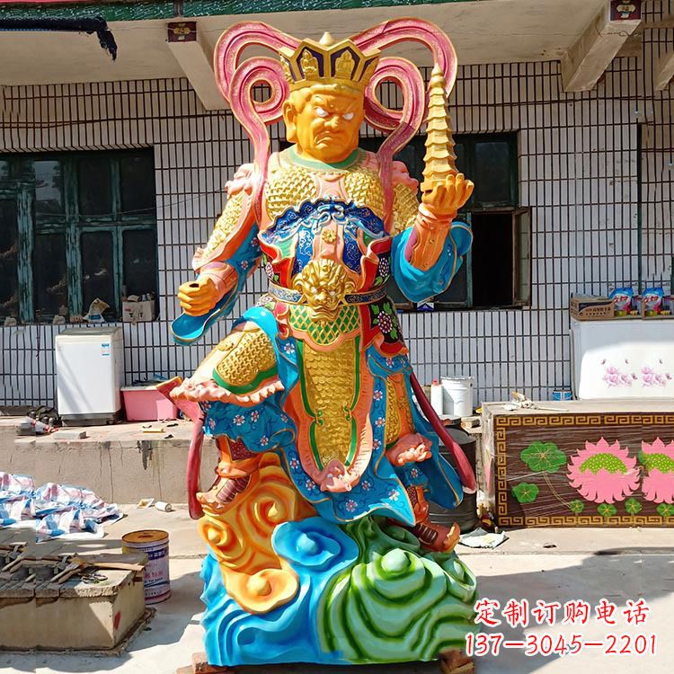 绵阳玻璃钢托塔天王雕塑