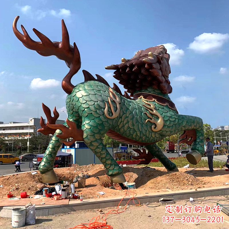 绵阳麒麟雕塑——美丽传说的象征