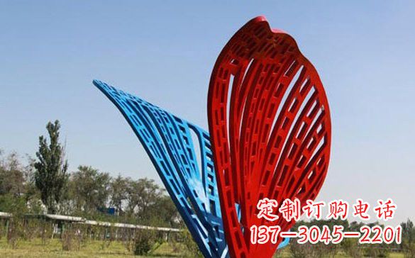 绵阳彩色不锈钢蝴蝶雕塑