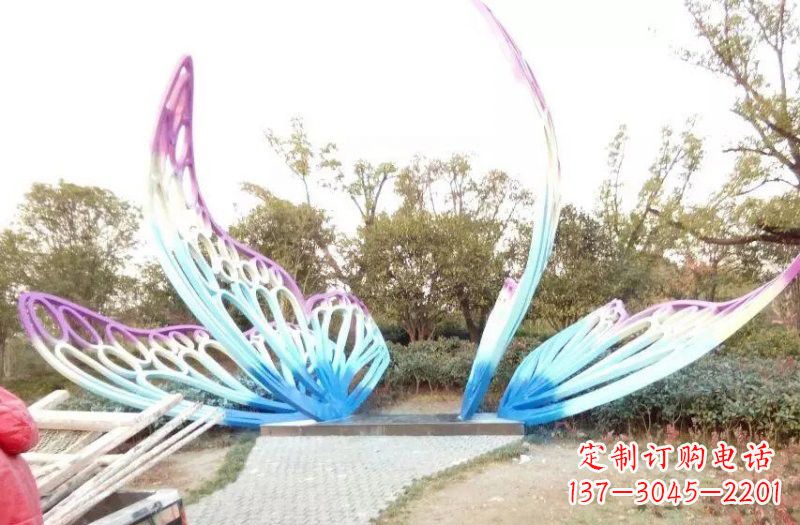 绵阳彩色不锈钢蝴蝶雕塑