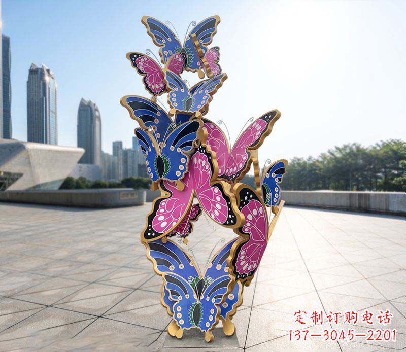 绵阳不锈钢蝴蝶雕塑美丽的艺术诠释