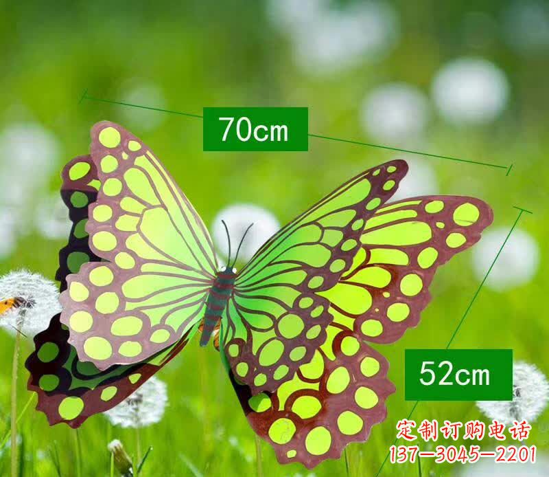 绵阳不锈钢蝴蝶雕塑彩色园林的精灵