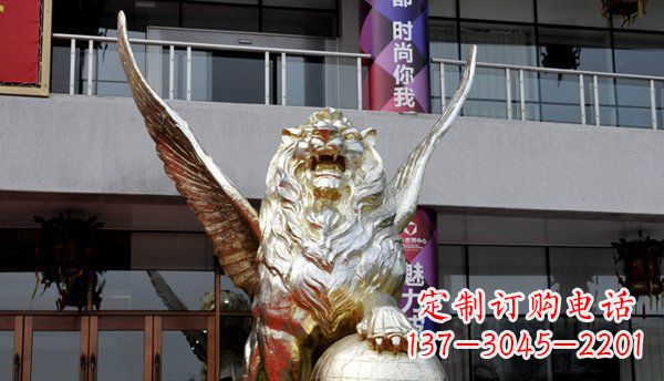 绵阳铜雕狮子西洋狮子的精美雕塑