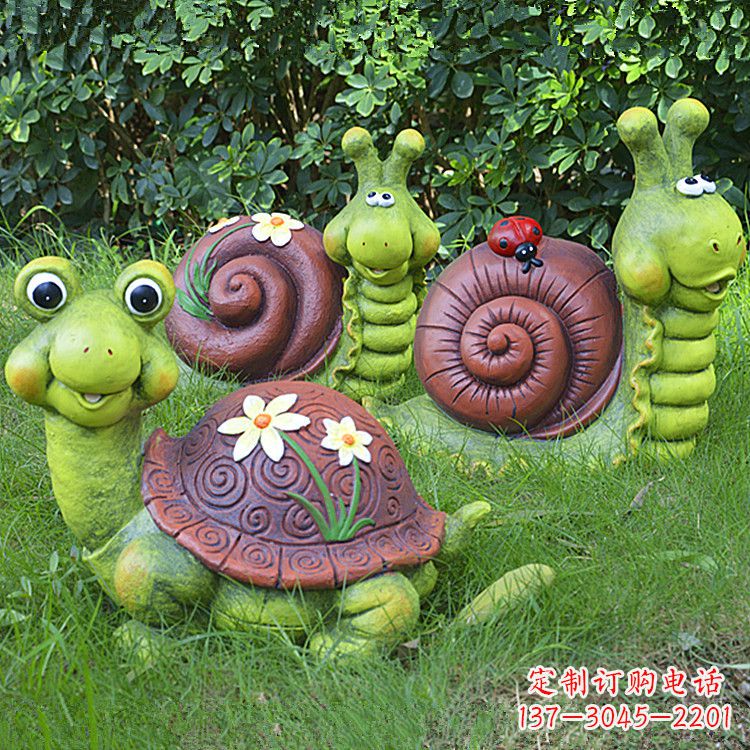 绵阳蜗牛雕塑——精致的草坪小动物装点