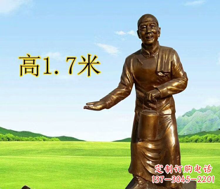 绵阳店小二雕塑传承经典艺术