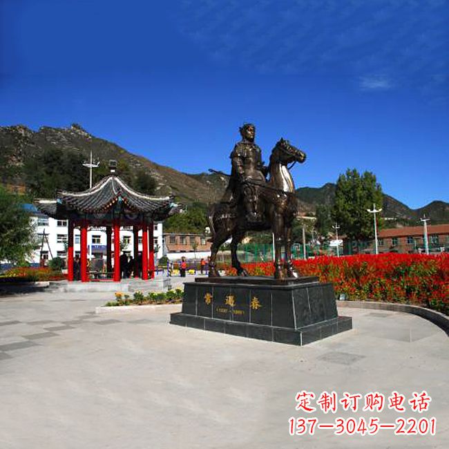 绵阳纪念历史名人的骑马雕塑