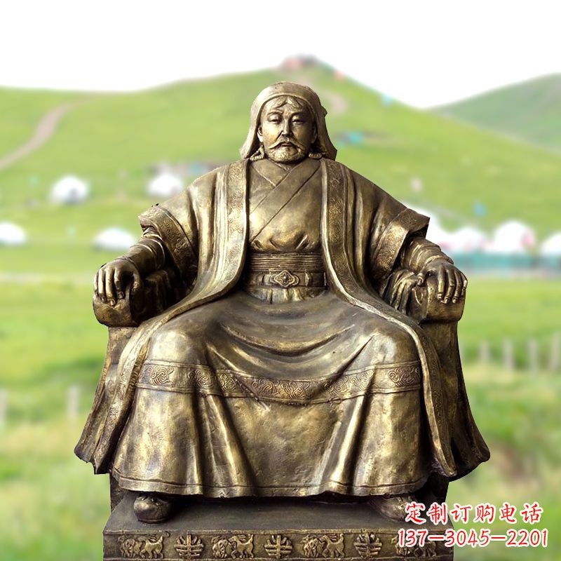 绵阳成吉思汗一件经典的玻璃钢雕塑
