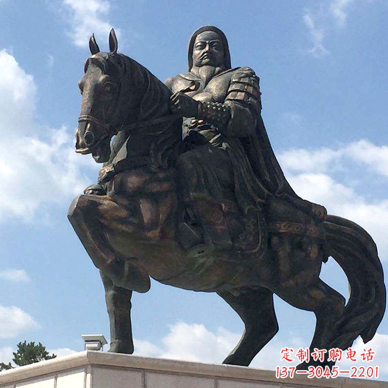 绵阳成吉思汗驰骋铜像象征着不朽的传奇