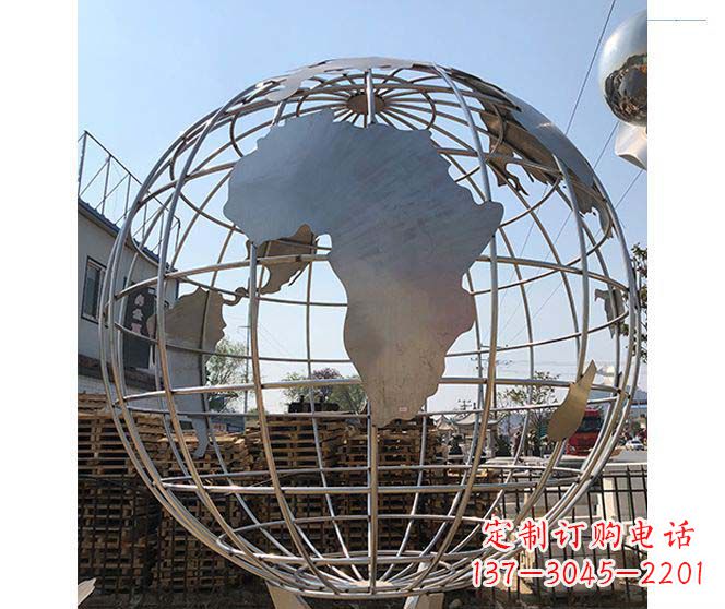 绵阳以城市为灵感的不锈钢地球仪雕塑