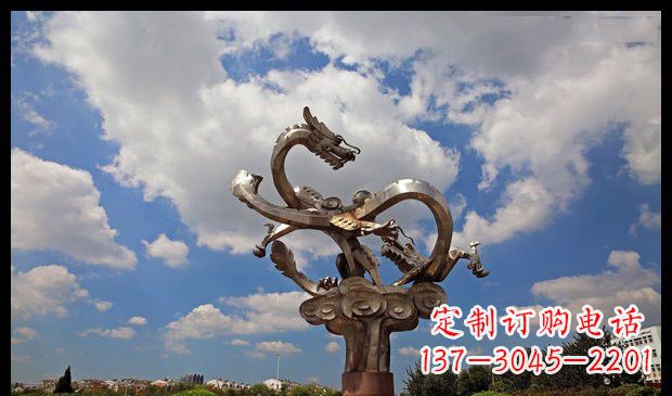绵阳龙雕塑流动的艺术形式