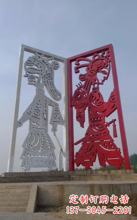 绵阳城市大型皮影戏剪纸雕塑