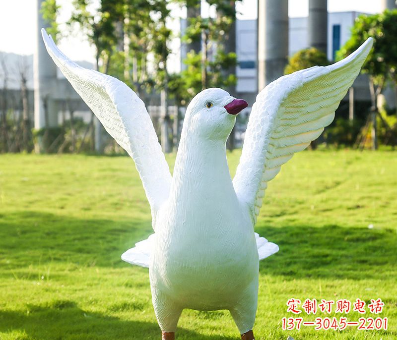 绵阳城市雕塑和平鸽