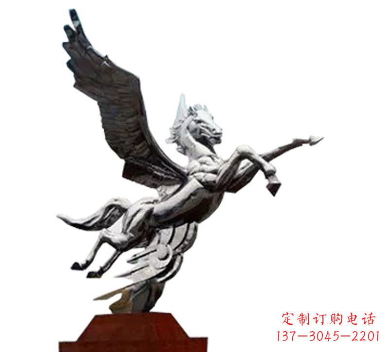 绵阳城市飞马不锈钢雕塑像