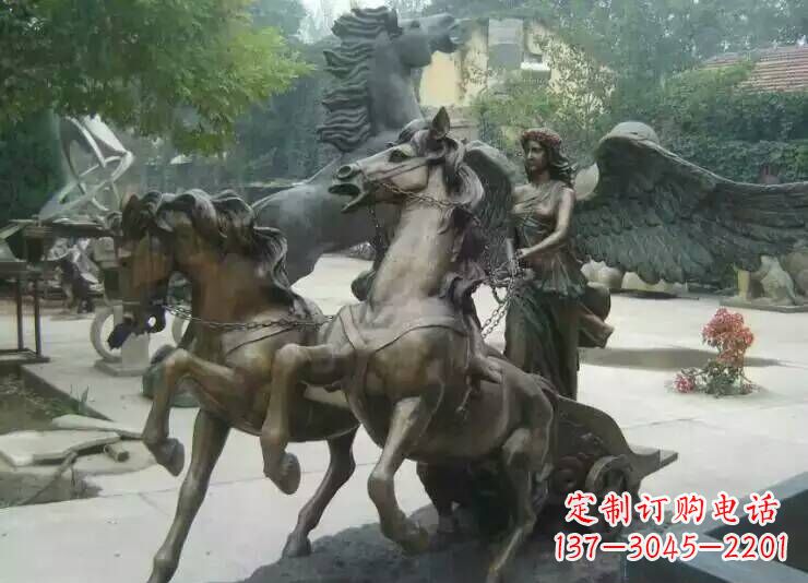绵阳马雕塑城市广场的一道美丽风景线