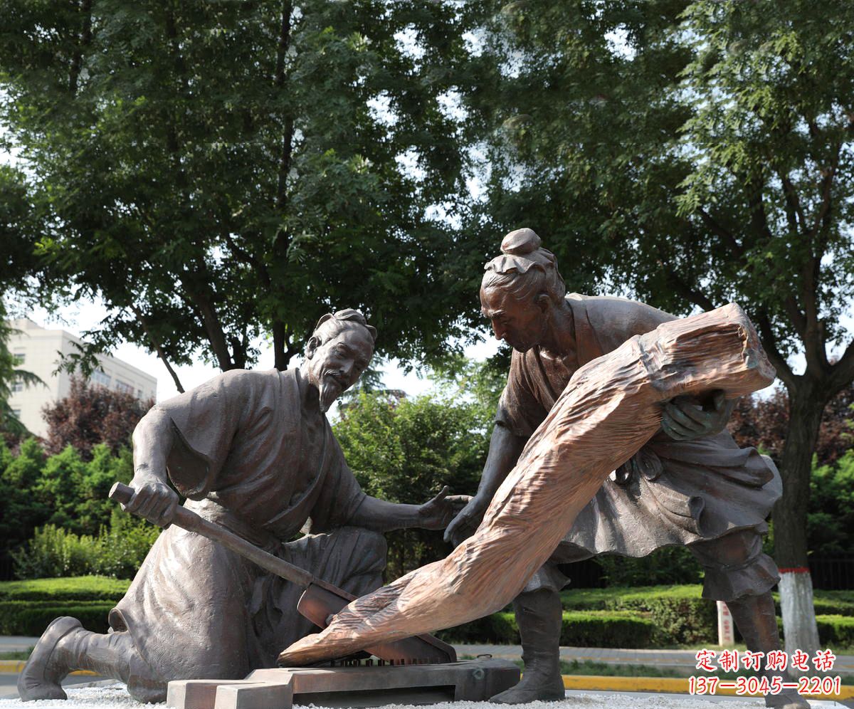 绵阳蔡伦造纸术雕塑——记录历史文化的静态画卷