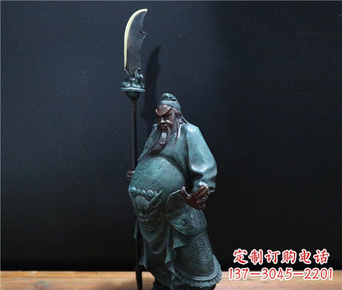 绵阳玻璃钢仿铜关公雕塑