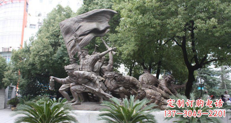绵阳革命战士的英勇雕塑