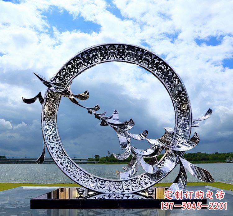 绵阳大雁雕塑不锈钢精美雕刻