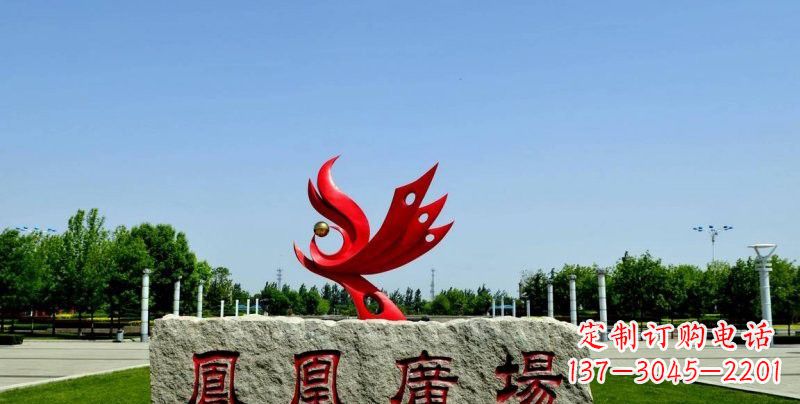 绵阳不锈钢凤凰雕塑奔放优雅的艺术之作