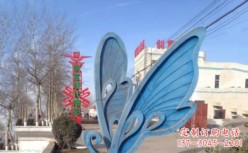 绵阳抽象不锈钢蝴蝶雕塑把美丽永久定格