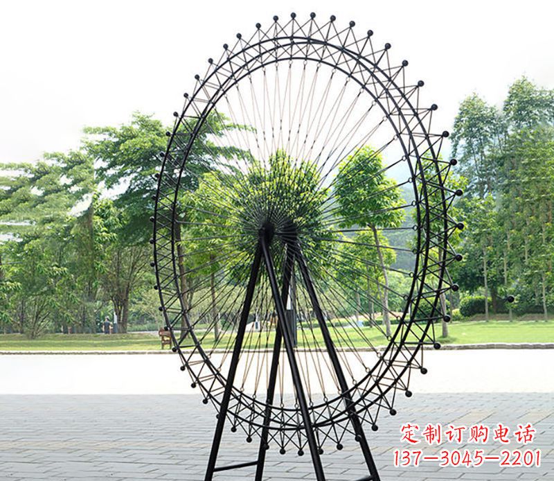 绵阳不锈钢摩天轮雕塑视觉与空间的结合