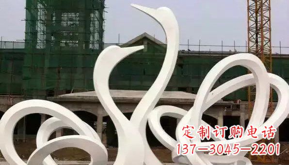 绵阳不锈钢天鹅雕塑给人以美丽的感受