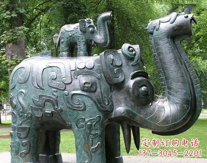 绵阳抽象大象铜雕