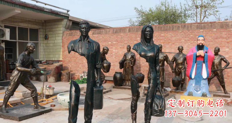 绵阳抽象男人女人铜雕