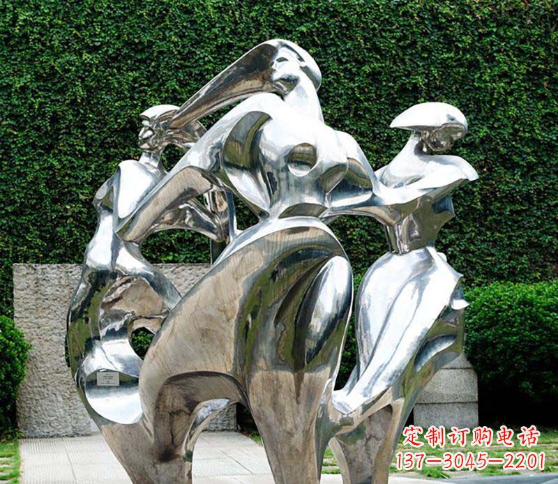 绵阳抽象女人不锈钢景观雕塑