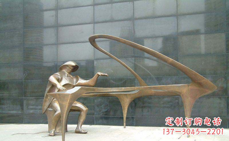 绵阳抽象钢琴雕塑街边景观的精美绝伦
