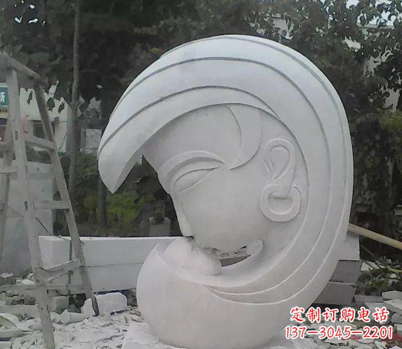 绵阳抽象人物头像石雕