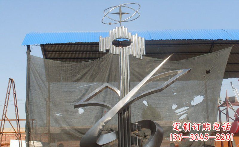 绵阳抽象钥匙校园不锈钢雕塑