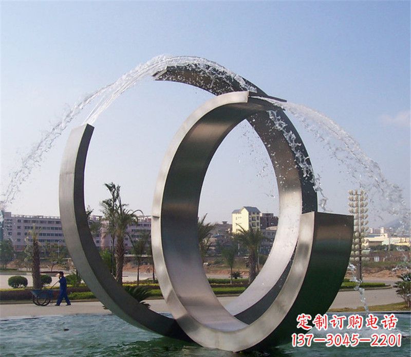 绵阳精美的不锈钢喷泉雕塑