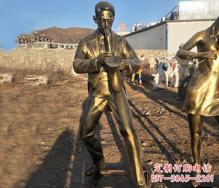 绵阳铜雕萨克斯风音乐人物