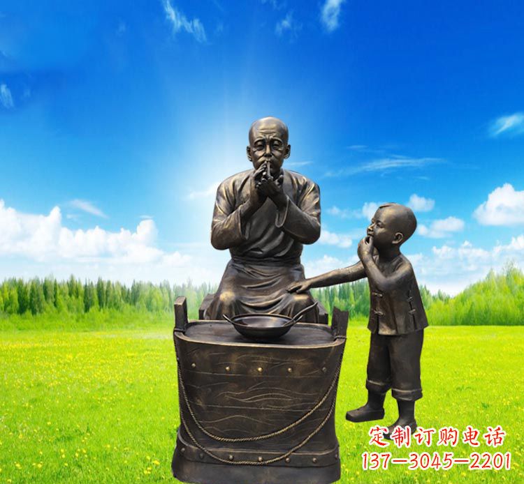 绵阳糖果小品铜雕吹糖人