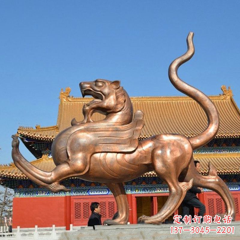 绵阳传统文化动物雕塑纯铜白虎雕塑