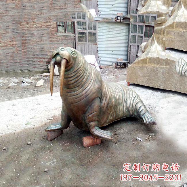 绵阳纯铜海豹雕塑