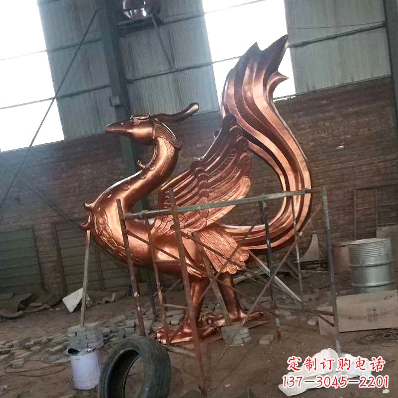 绵阳朱雀神兽纯铜陵光神君雕塑