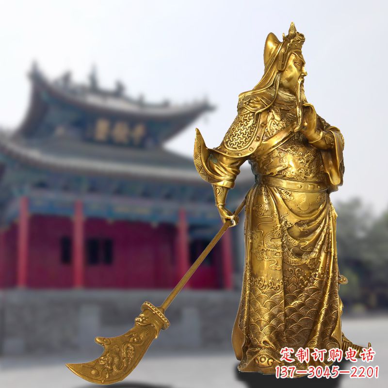 绵阳铜雕关羽传承精神气质
