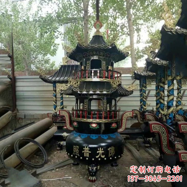 绵阳纯铜香炉雕塑