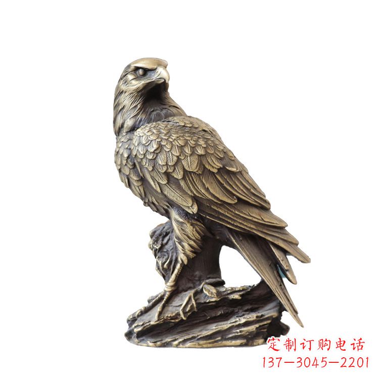 绵阳纯铜招财老鹰雕塑